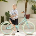thumbnail image 4 of ACEGER 20 Inch Girls Bike with Basket and Kickstand for Ages 7-13, Green, 4 of 7