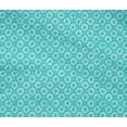 thumbnail image 4 of oneOone Cotton Flex Turquoise Blue Fabric Floral Block Craft Projects Decor Fabric Printed By The Yard 40 Inch Wide, 4 of 4