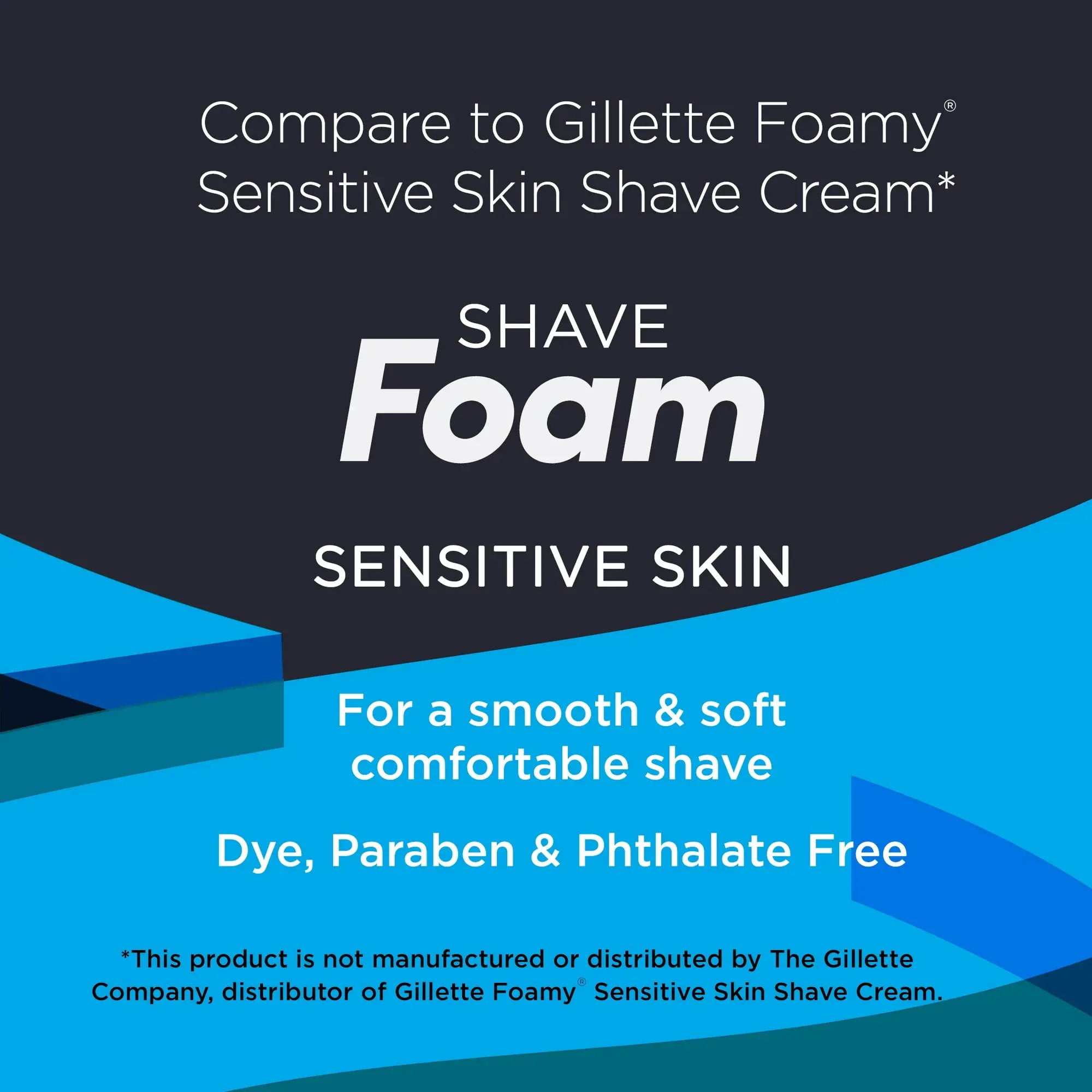 (6 pack) Equate Men's Sensitive Skin Shave Foam, 10 oz