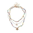 thumbnail image 2 of 3 piezas de collares con cuentas de semillas pequeñas, joyería de cadena de collar de playa, collar bohemio de mujer ajustable de moda, joyería, 2 of 8