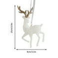 thumbnail image 3 of Fnochy White Reindeer Ornaments for Christmas Tree, Plastic Glitter Reindeer Hanging Figurine Ornament Packs for Christmas Decoration, 5.9 Inches Height, 3 of 4