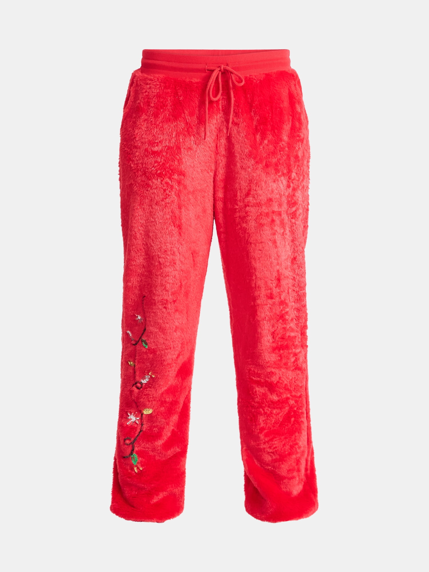 No Boundaries Christmas Plush Pants, 30'' Inseam, Women's, & Women's Plus