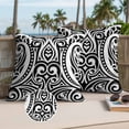 thumbnail image 2 of Abstract Ethnic Outdoor Pillow Covers Pack of 2 Bohemian Geometric Trible Black Floral Texture Waterproof Throw Pillow Covers Decorative Cushion Cases for Patio Garden Tent Balcony Couch 20x20 inch, 2 of 9