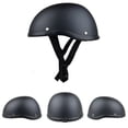 thumbnail image 3 of Cascos Half Skull Cap Casco de moto Hoarse black，Casco de seguridad para montar, 3 of 3