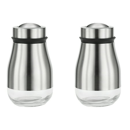 

2pcs Salt Shaker Stainless Adjustable Salt Bottle Lightweight Spice Dispenser Seasoning Bottle Seasoning Container