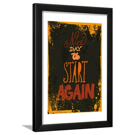 Typography Vector Illustration with Grunge Effects. Can Be Used as a Poster or Postcard. Framed Print Wall Art By Larysa Ray