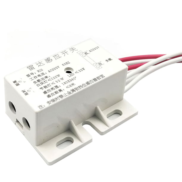 Controlador De Sensor Interruptor De Sensor De Microondas De Inducción Corporal Interruptor De Control De Luz Ajustable Con Retraso De 220 V Tiempo De Trabajo Para Office Home Hotel seitruly EL011148-00