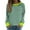 Green, variant on Mrat Long Sleeve Striped Shirts for Women Crew Neck Striped Tops Loose Fitting Casual T Shirts Trendy Lightweight Soft Tops Hoodies for Women Full Zip up Sweatshirts S-99 Green 3XL