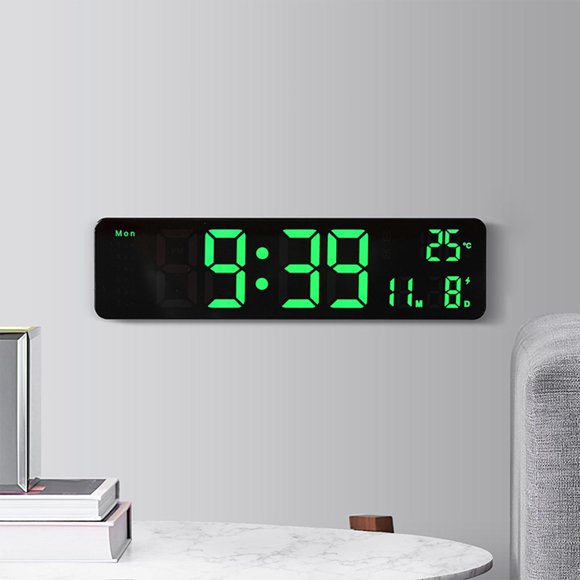Despertador digital 20 pulgadas Macarena Pantalla LED USB/Batería Snooze Alarmas duales 12/24