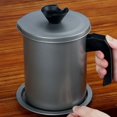 thumbnail image 1 of Yhmxh Kitchen Gadgets Grease Container With Strainer, 1.4L Oil Strainer With Fine Mesh Strainer, Stainless Steel Oiler With Lids And Easy-Grip Handle Kitchen Aid Attachments Kitchen Accessories, 1 of 1