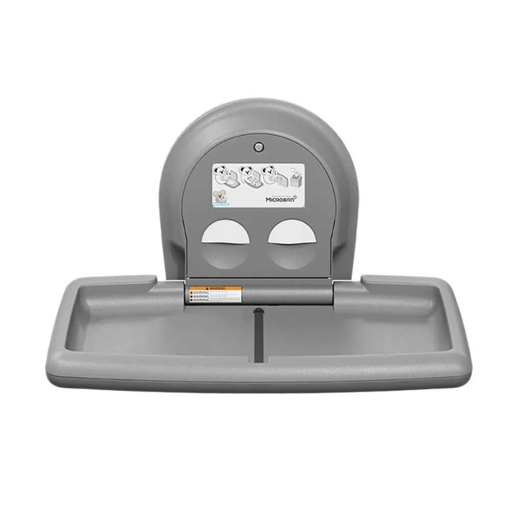 Koala Kare Products Baby Changing Station Wall Horizontal Mount, Gray