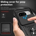thumbnail image 5 of JTCASES for Google Pixel 7 Pro Case, Heavy Duty Protection Magnetic Car Mount Rotating Stand [Slide Camera Window] Rugged Shockproof Anti-fall Shell for Google Pixel 7 Pro, Black, 5 of 8