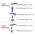 thumbnail image 6 of Ball Valve 304 Stainless Steel 1/4 3/8 1/2 3/4 1" 2" Female Full Port T/L-Port 3 Way Ball Valve Connector Adapter For Water Oil Air Gas ,Safe Mode, 6 of 7