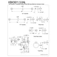 thumbnail image 2 of Kingston Brass KBK5615AL 4 in. Bathroom Faucet with 5-Piece Bathroom Hardware Combo, Oil Rubbed Bronze, 2 of 2