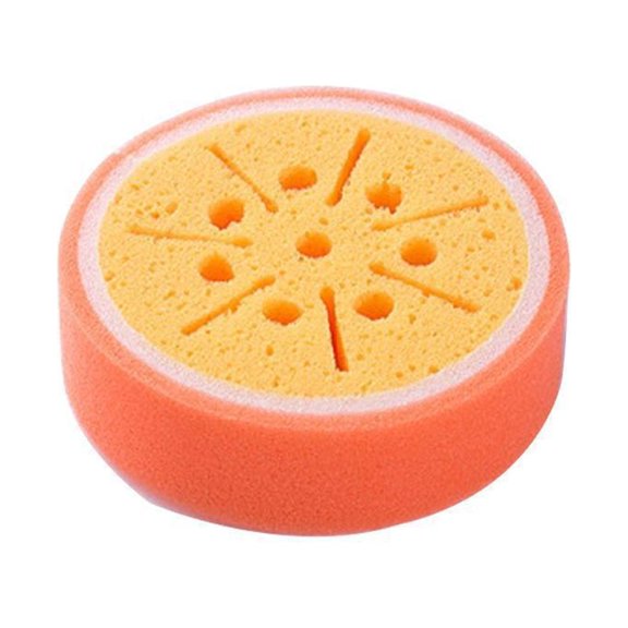 Rkxzt Sponge 4PC Fruit Style Dish Towel Sponge Scouring Pad Kitchen Strong Decontamination Dishcloth 5 Inch Household Cleaning|Cotton