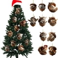 thumbnail image 2 of Adornos de animales del bosque en forma de bellota 2D, decoración para fiestas y árboles de Navidad., 2 of 7