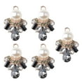 thumbnail image 1 of 5 Unidades 24x17 Mm De Aleación De Oro Rhinestone Flor De material perla Flatback Botones Decoración Craft Scrapbooking Adorno De Cristal Diy Accesorios Par, 1 of 9