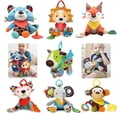 thumbnail image 1 of Juguetes sensoriales para bebés sonajeros de felpa cochecito colgante animales cama móvil mordedor infantil accesorios para bebés de 4 a 6 meses, 1 of 4