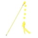 thumbnail image 5 of Juguete interactivo con forma de pluma y cascabel para gatos, suministros para mascotas, juguete educativo Amarillo, 5 of 9