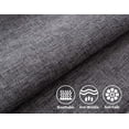 thumbnail image 2 of Set of 2 Linen Throw Pillow Case Square Decorative Farmhouse Burlap Cushion Case for Bed Couch Sofa Bench, 20 x 20 inch (50 cm), Dark Grey, 2 of 6
