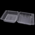 thumbnail image 3 of 50Pack Clear Plastic Square Hinged Food Containers, Disposable Food Containers with Lids Take Out Clamshell Dessert Boxes for Cake Piece Sandwich Salad Pasta (5.1in x 5.3in x 2.6in), 3 of 6