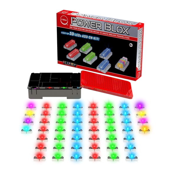 Kit de complementos LED 3D Power Blox Builder de E-Blox para juguetes