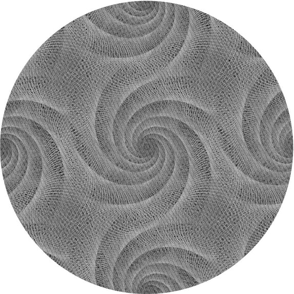 Ahgly Company Indoor Square Patterned Ash Gray Area Rugs, 3' Square