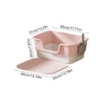 thumbnail image 3 of Eolstice Semi Enclosed High Sided Litter Box, Splash Proof Design, Ample Space for Large Cats, for Felines under 20 lbs, Covered Easy Clean Toilet, 3 of 6