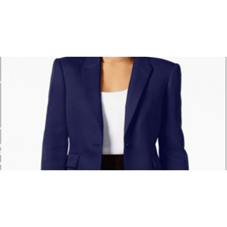 Tommy Hilfiger Women s Twill One Button Jacket Blue Size 2