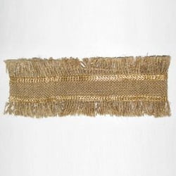 Kurt Adler Gold Lurex Border Fringed Christmas Ribbon 2.5" x 10 Yards