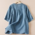 thumbnail image 5 of Active Tops Women Athletic V Neck Shirts Women Long Sleeve T Shirt Women Swim Tee Tops Loose Womens Short Sleeve Athletic Tops Womens Compression Shirts Long Sleeve Shirts for Blue M, 5 of 7