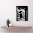 thumbnail image 2 of A Couple Under an Umbrella Black and White Photo Art Print Framed Poster Wall Decor 12x16 inch, 2 of 5