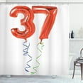 thumbnail image 1 of Ambesonne Birthday Shower Curtain, Older It Gets Party, 69"Wx75"L, Red White, 1 of 3