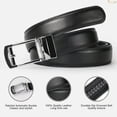 thumbnail image 5 of JASGOOD Click Belts for Men Leather Ratchet Dress Belt,Black, 5 of 6