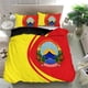 thumbnail image 1 of Macedonia del Norte Bandera Escudo de Armas Juego de Cama Círculo Rlt7, 1 of 5