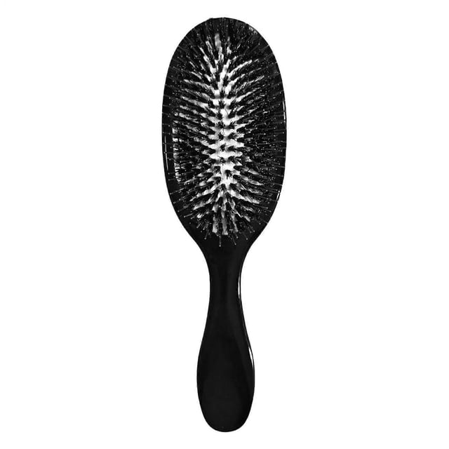 Cepillo de cerdas de jabalí para mujeres con cabello grueso y rizado, con cerdas que controlan la grasa y desenredan suavemente.