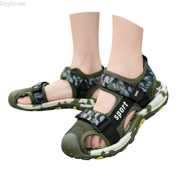 Dpytoraw Explore The Boys Sandals For Outdoor Adventures Comfortable Footwear For Kids 3 12 Versatile And Durable Summer Sandals With Straps Kids Closed Toe Sandals Size 11 M