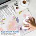 thumbnail image 4 of Purple and Pink Watercolor Flowers Desk Mouse Pad Pad Mouse Waterproof Non Slip for Office Home Work Gaming Table Tables Gaming Rubber Base Mousepad with Stitched Edges 35.4x15.7inches, 4 of 7