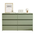 thumbnail image 2 of UBesGoo Modern Green 6 Drawer Dresser Bedroom Green Finish, 2 of 6