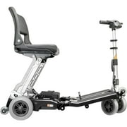 Luggie Classic II Foldable Mobility Scooter, 15 Mile Range, 4 MPH Max Speed Metallic Grey