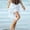 #500-White, variant on Women's High Waist Casual Multi-Layer Button Irregular Mid-Length Skirt with Pockets