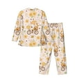 thumbnail image 2 of Kll Cute Bee Gnome Sleepwear Mens Flannel Pajamas,Long Cotton Pj Set, 2 of 9