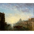 thumbnail image 3 of Félix Ziem 18x15 Black Modern Framed Museum Art Print Titled - La Salute, Morning Effect (1880-1890), 3 of 5