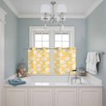 thumbnail image 3 of White Yellow Daisy Kitchen Curtains Small Short 39 Inch Length, Spring Summer Floral Botanical Grommet Top Bedroom Living Room Curtains, Light Filtering Cafe Curtain Drapes 2 Panels Set 55''x39'', 3 of 9