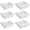 Clear-1/2-4 Inch, variant on 6 Pack 1/4 Size 6'' Deep Clear Food Pans with Lids, Commercial Food Pans Polycarbonate Transparent Food Storage Containers, Stackable Plastic Pan with Capacity Scale