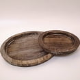thumbnail image 5 of Rustic Wooden Tray Candle Holder,Plate Pillar Candle Tray Wood for Farmhouse Kitchen Countertop Coffee Table Home Decor, 5 of 13