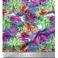 thumbnail image 1 of Soimoi Silk Fabric rose Watercolor Fabric Prints By Yard 42 Inch Wide, 1 of 1