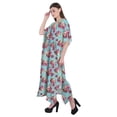 thumbnail image 5 of RADANYA Caftan Maxi Décontracté Long en Polyester à Fleurs Robe de Soirée d'Été de Plage Caftan pour Femmes Bleu Sarcelle, 5 of 5