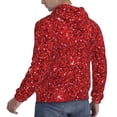 thumbnail image 6 of Haiem Red Glitter Patterned Men's Hoodie with Kangaroo Pocket - Ideal Pullover Sweatshirt for Daily Wear, Travel, and Home-XX-Large, 6 of 7