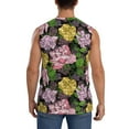 thumbnail image 4 of Uemuo Colorful Roses Pattern Men's Sleeveless T-Shirt,Muscle Athletic Tank Top, Moisture-wicking Quick-dry Breathable Classic Tee Top for Gym Run Outdoor Sports-Medium, 4 of 8